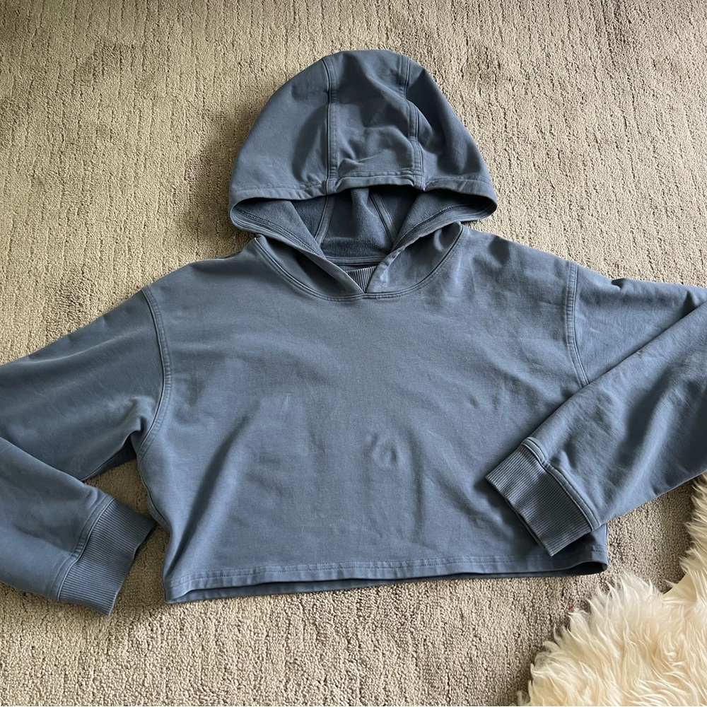 Lululemon ‘all yours’  Blue Cropped Hoodie